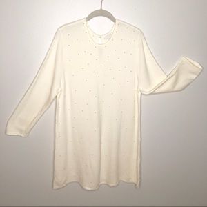 J.Jill Pearl Front Sweater Tunic EUC
